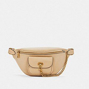 Coach X Jennifer Lopez Chain Belt Bag Gold Cream